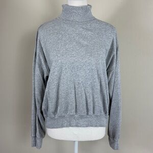 J.Crew‎ Relaxed Heather Grey Turtle Neck Long Sleeve Size Small